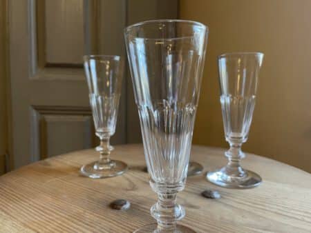 4 x19e eeuwse Flûtes Champagne Glazen Kristal - Afbeelding 5