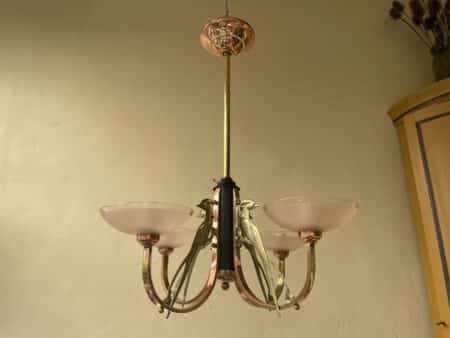 Plafondlamp Hanglamp Les Pheasants 4 arms Messing - Afbeelding 15