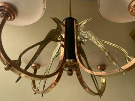 Plafondlamp Hanglamp Les Pheasants 4 arms Messing - Afbeelding 4