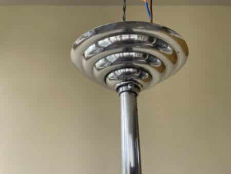 Lamp art deco jaren 30 verchroomd armatuur - Afbeelding 6