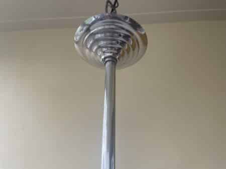 Lamp art deco jaren 30 Schijflamp melkglas - Afbeelding 5