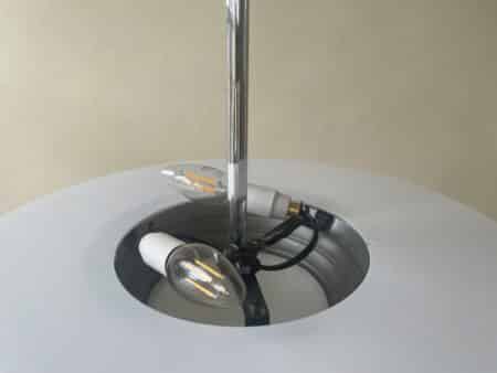 Lamp art deco jaren 30 Schijflamp melkglas - Afbeelding 7