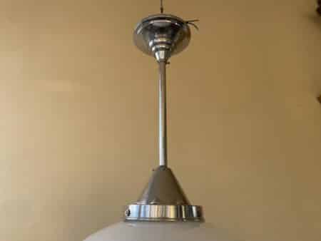 Lamp Hanglamp Champignon Model Art Deco 1930 - Afbeelding 4